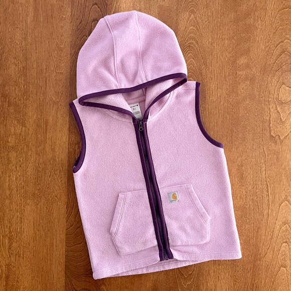 Carhartt lavender fleece vest 3T - Picture 1 of 7